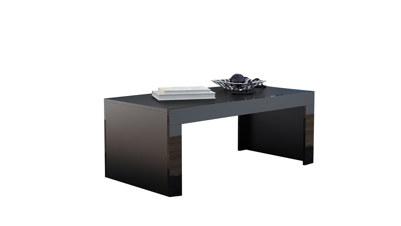 Coffee Table TESS 120 black gloss