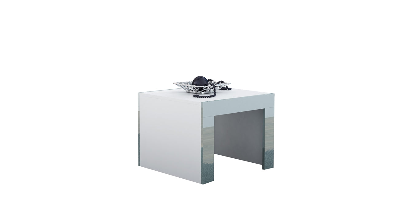 Coffee Table TESS 60 white / grey gloss