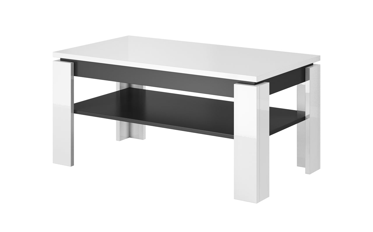 Coffee Table TORO white gloss / graphite