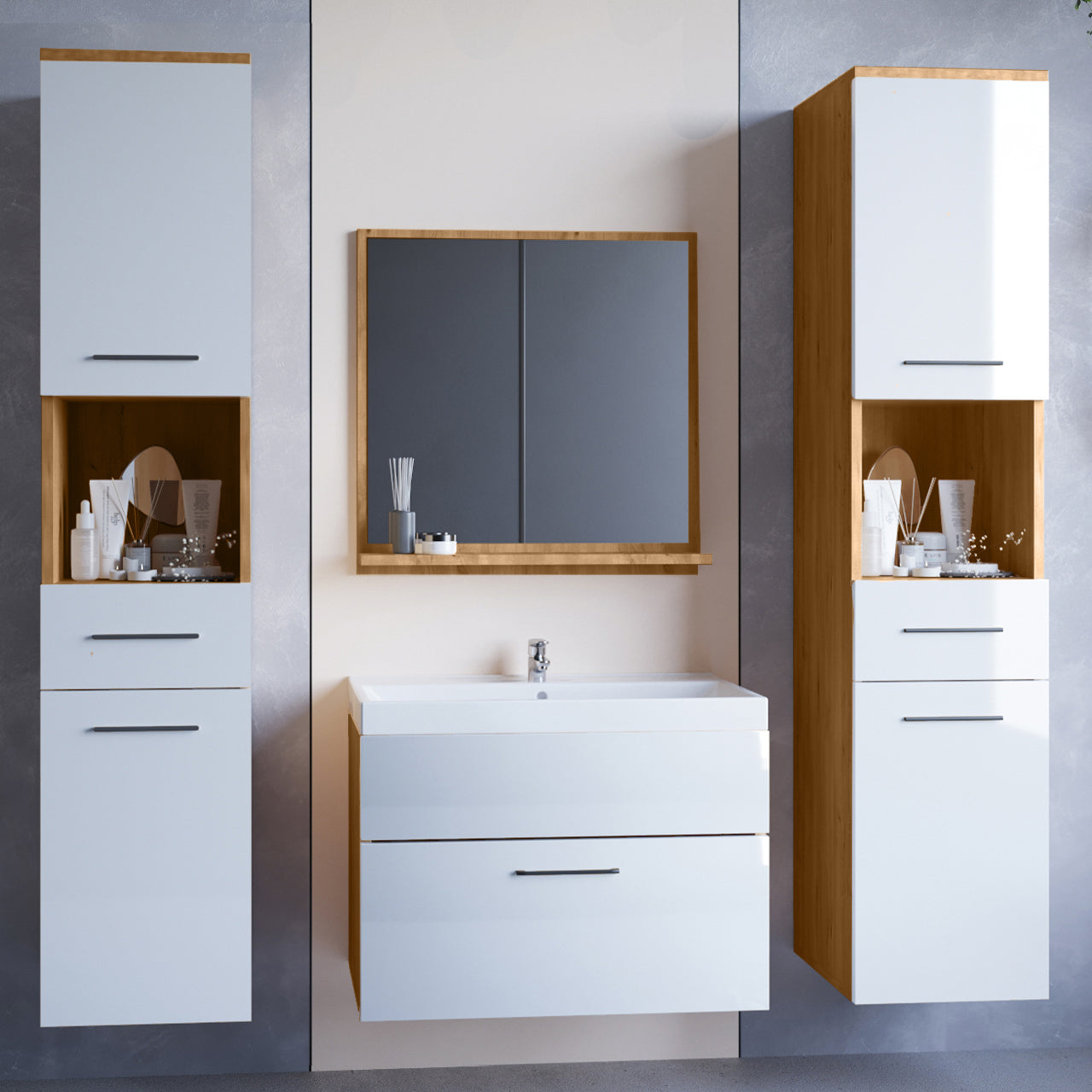 Bathroom LUPO MAX artisan oak / white gloss