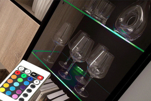 1 - point glass shelf LED lighting RGB