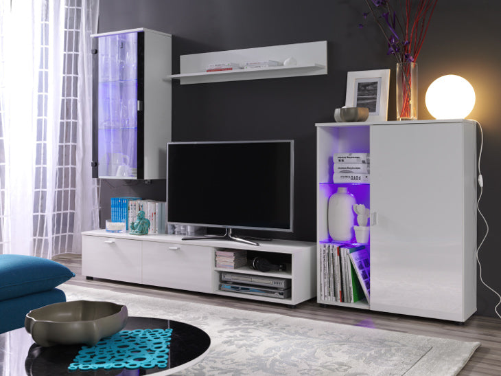 Wall unit LOCO White/ White Gloss