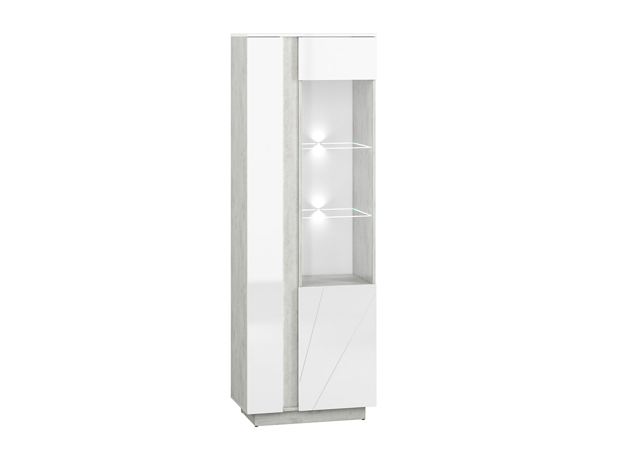 Right sided Display cabinet LORA LA03P 69cm