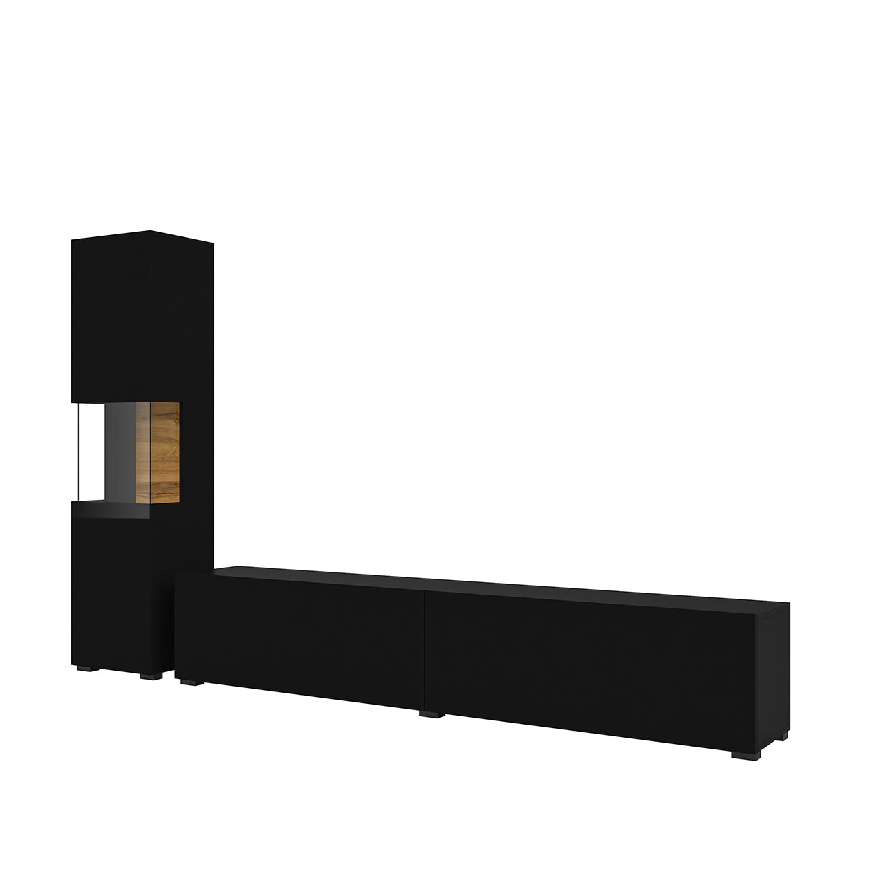 Wall unit AVA 09 wotan oak / black