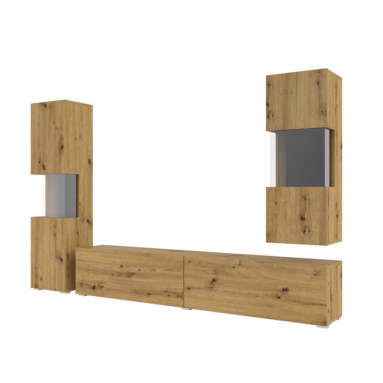 Wall unit AVA 10 artisan oak / black