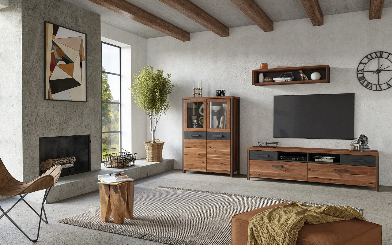 Wall unit BUFFALO BF09 royalis oak / matera