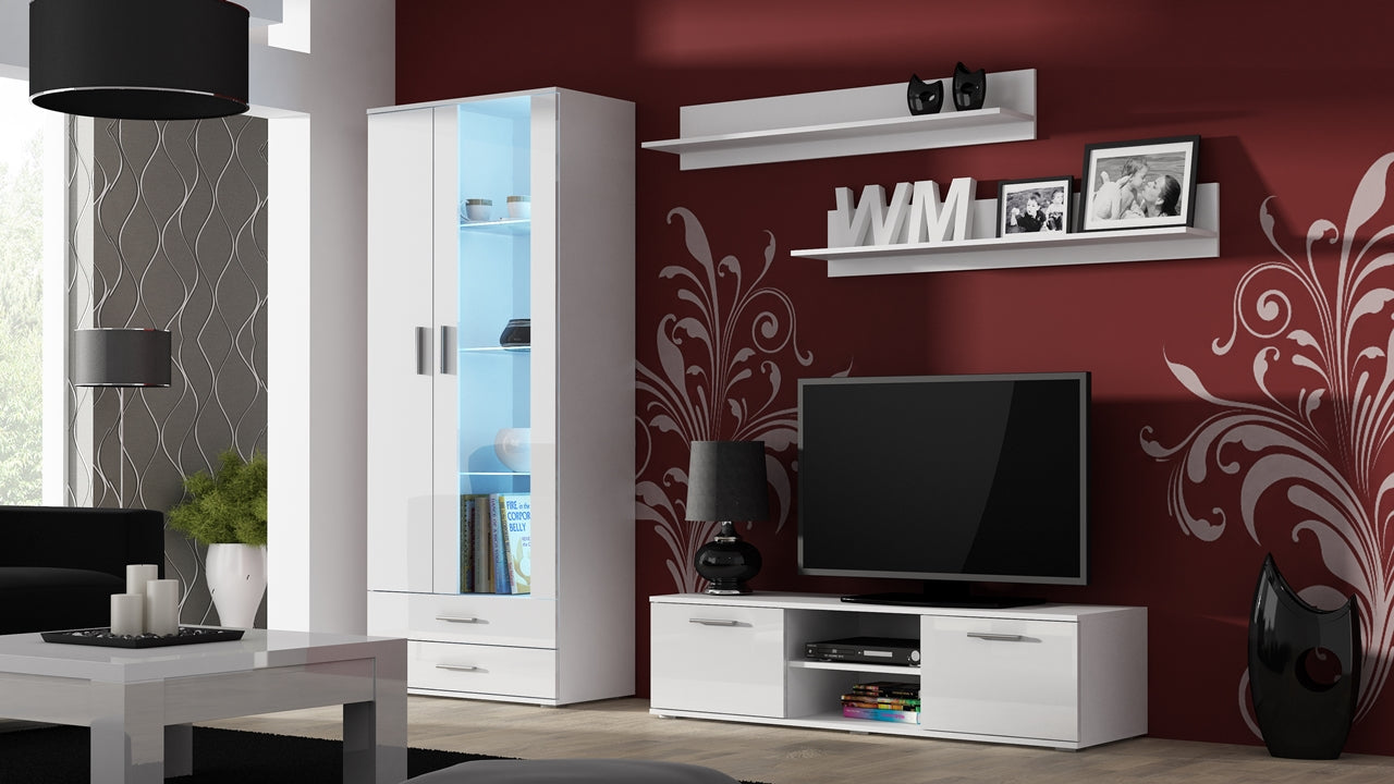 Wall Entertainment Unit SOHO 11A white gloss