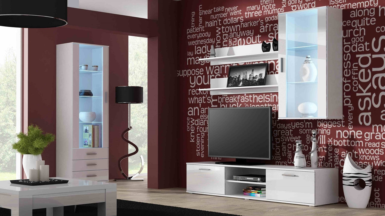 Wall Entertainment Unit SOHO 6A white gloss