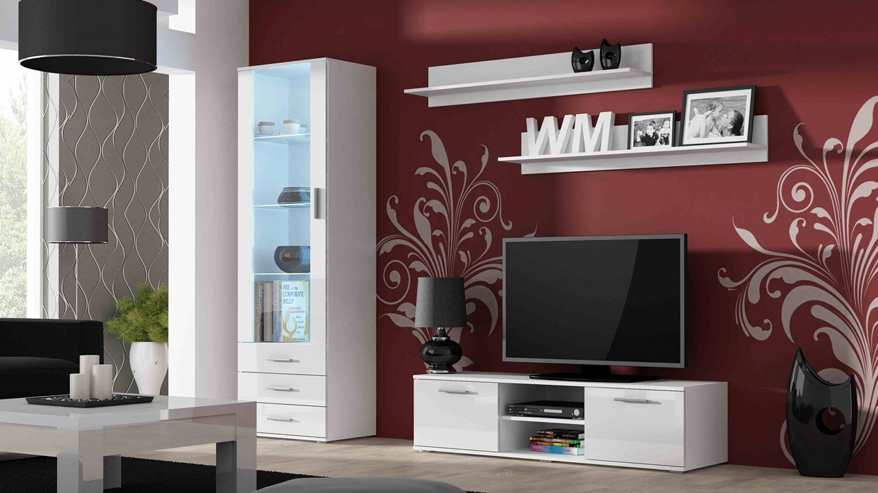 Wall Entertainment Unit SOHO 7A white gloss