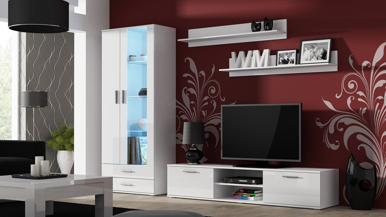 Wall Entertainment Unit SOHO 8A white gloss