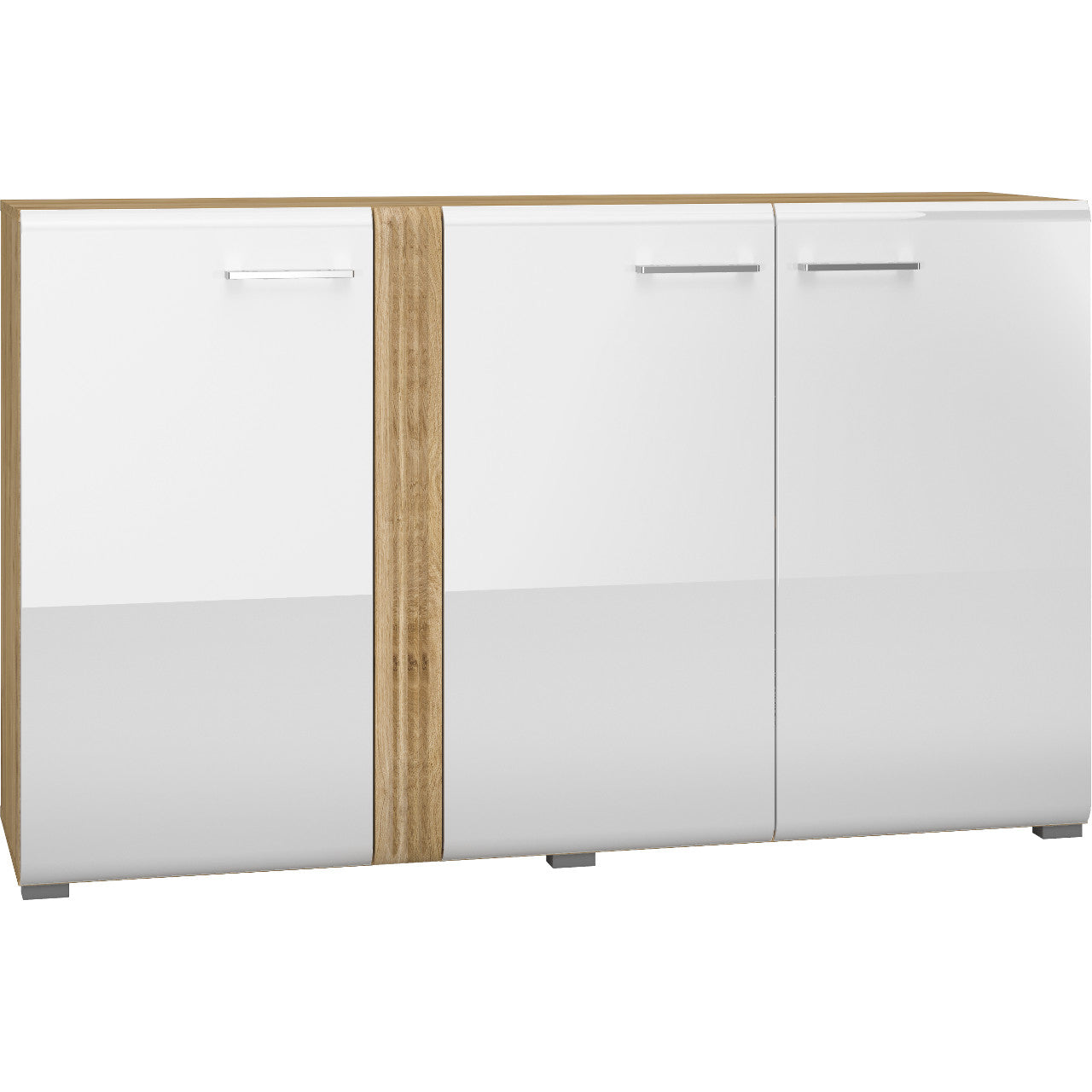 Chest of Drawers FLORES FS05 oak castello / white gloss