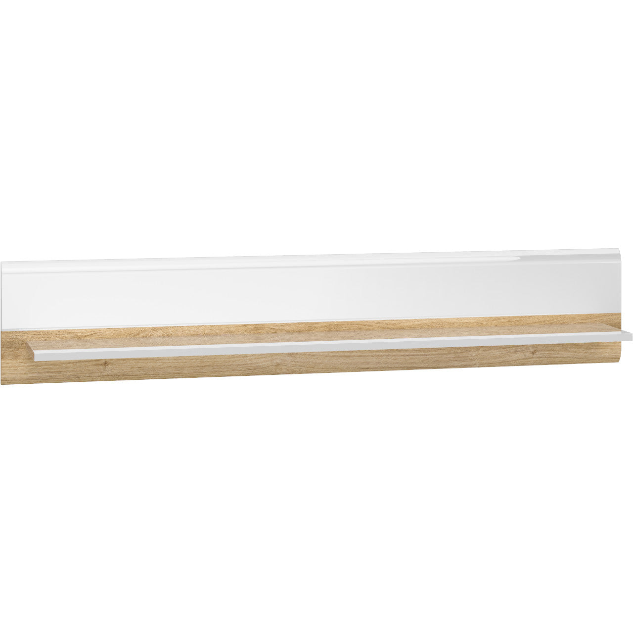 Wall Shelf FLORES FS09 oak castello / white gloss