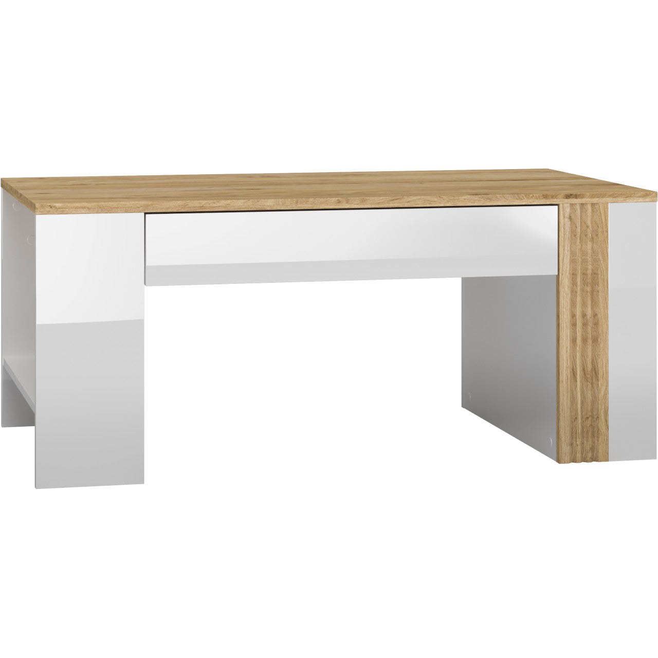 Coffee table FLORES FS10 oak castello / white gloss