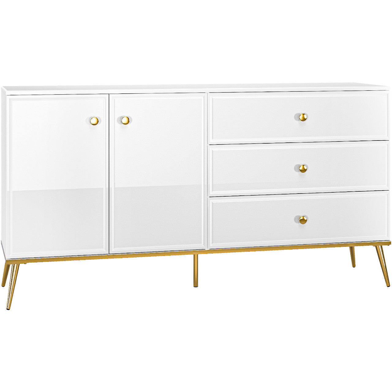 Chest of Drawers GOLDEN GL04 white gloss