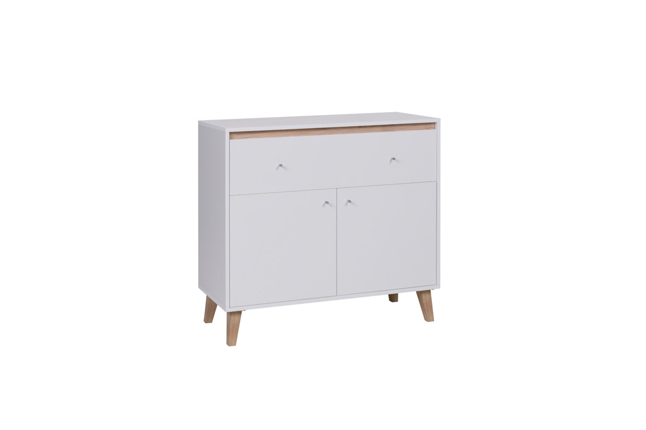 BJ5 Contemporary chest of drawers 2D1SZ BJORN White/San remo light