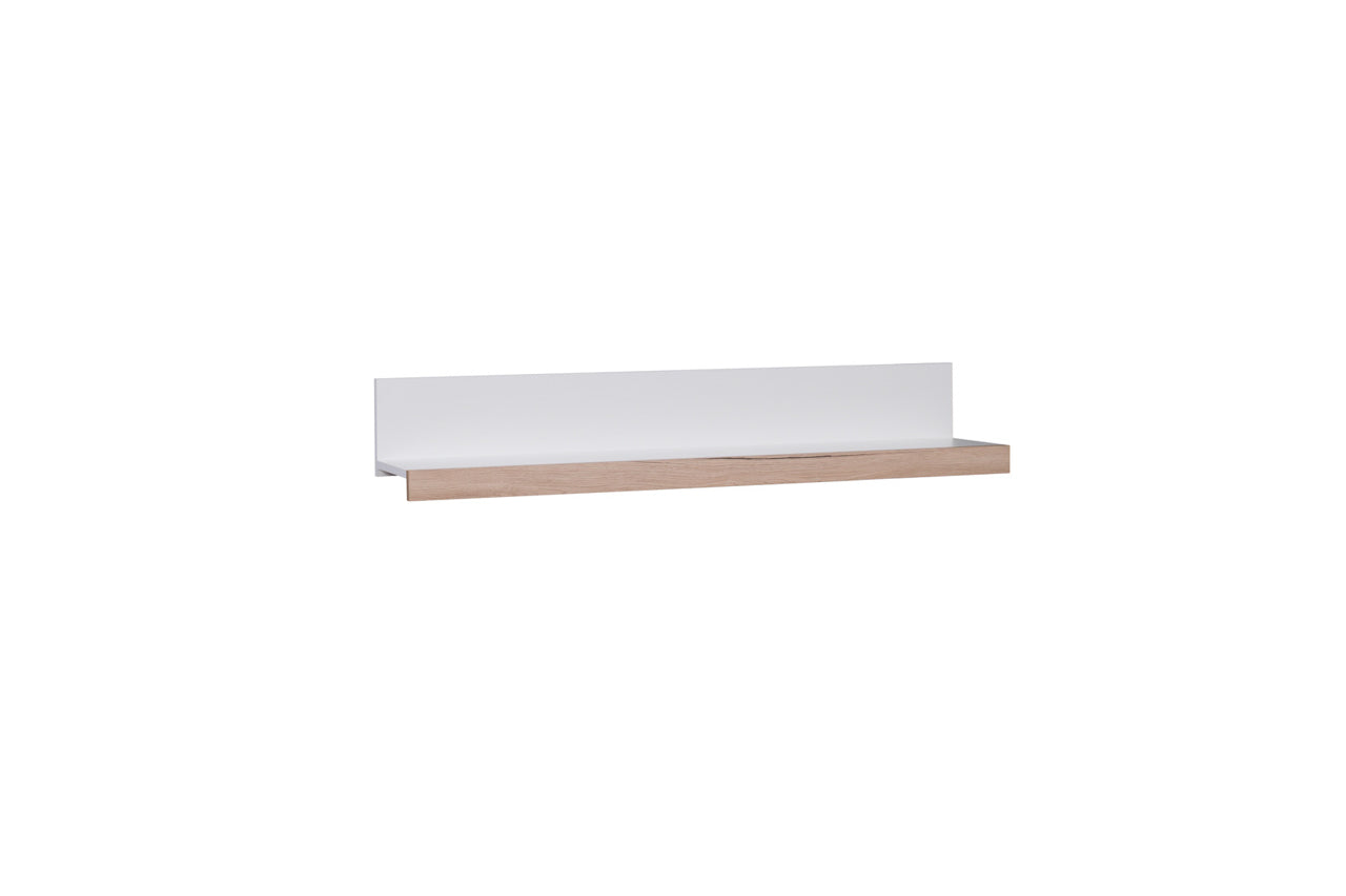 BJ9 Wall Shelf 135 BJORN White/San remo light