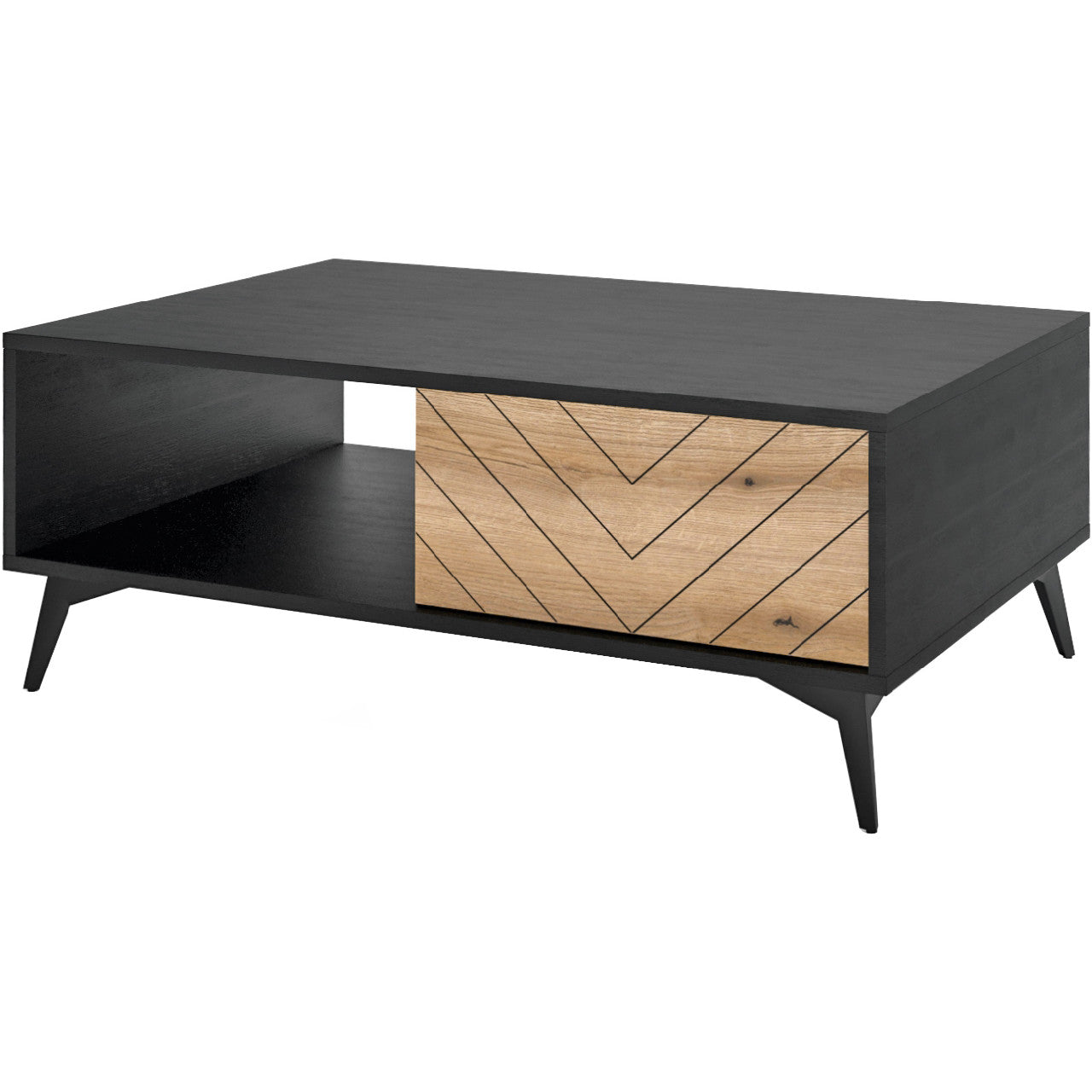 Coffee table DIAMOND 07 black / evoke oak