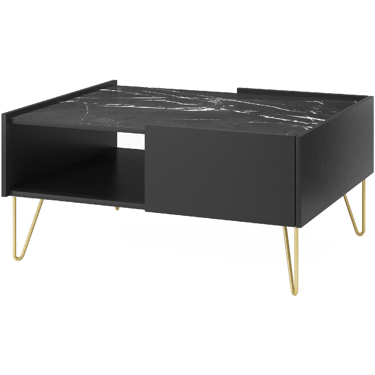 Coffee table HARMONY 05 black / black marble