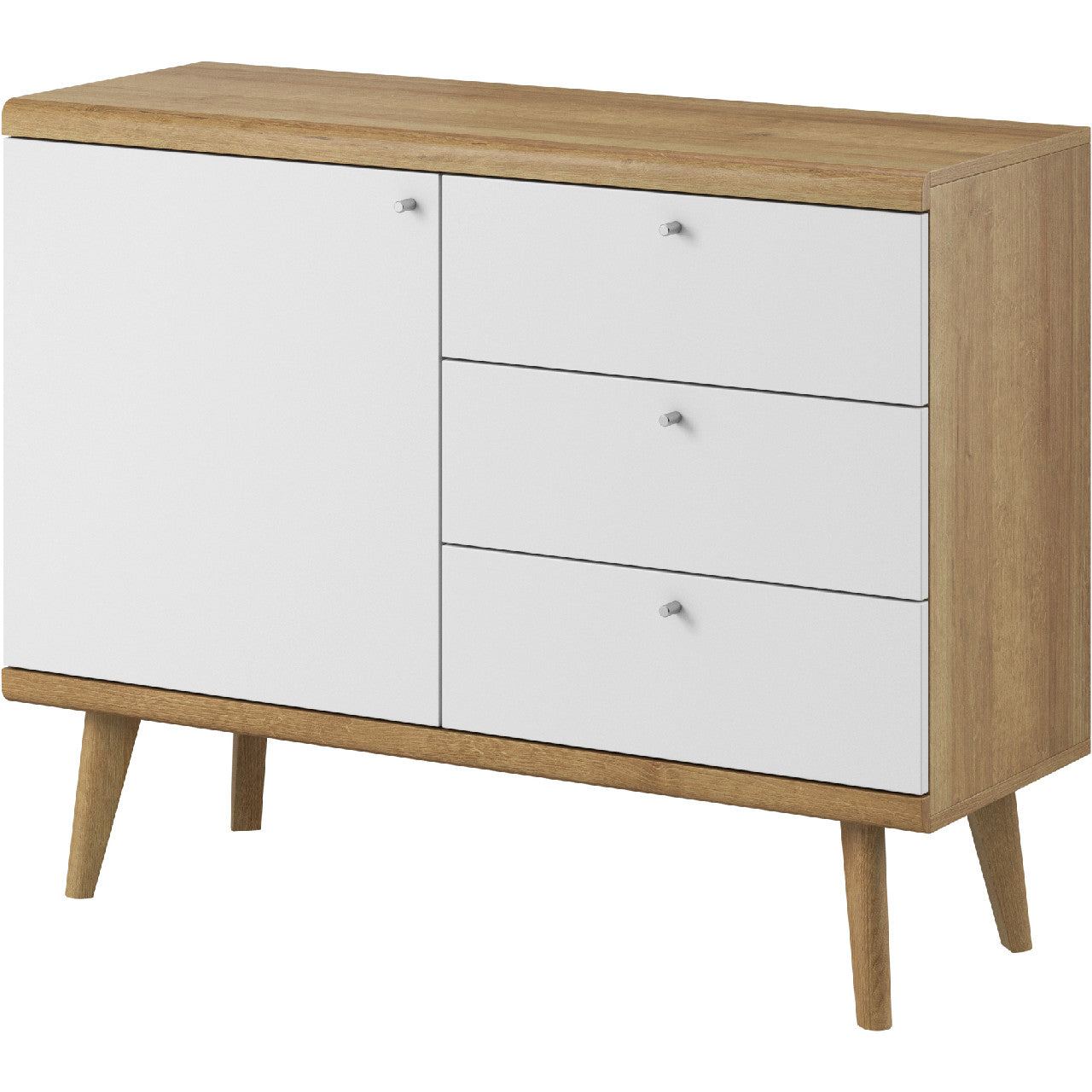 Chest of drawers PRIMO 07 riviera oak / white