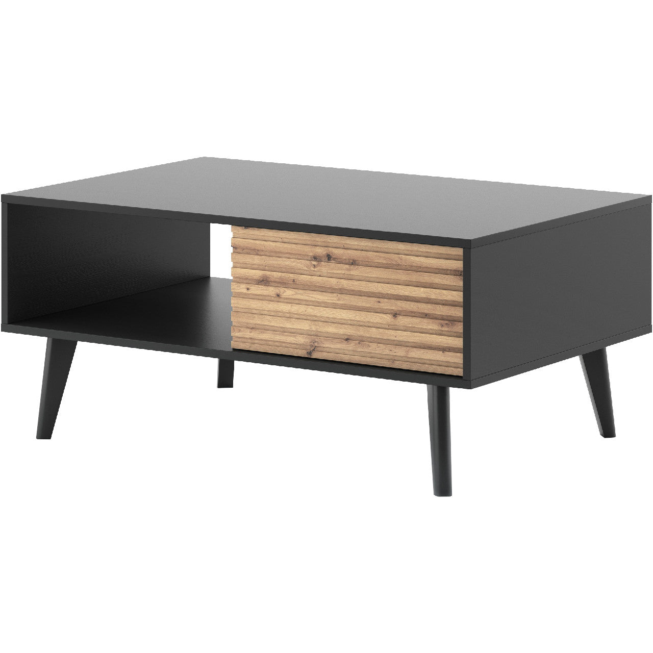 Coffee table WILLOW 06 black / artisan oak