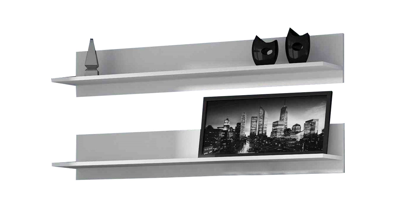 2 piece wall shelf set SOHO 120 SH5A white