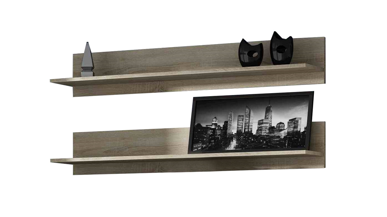 2 piece wall shelf set SOHO 120 SH5C oak sonoma