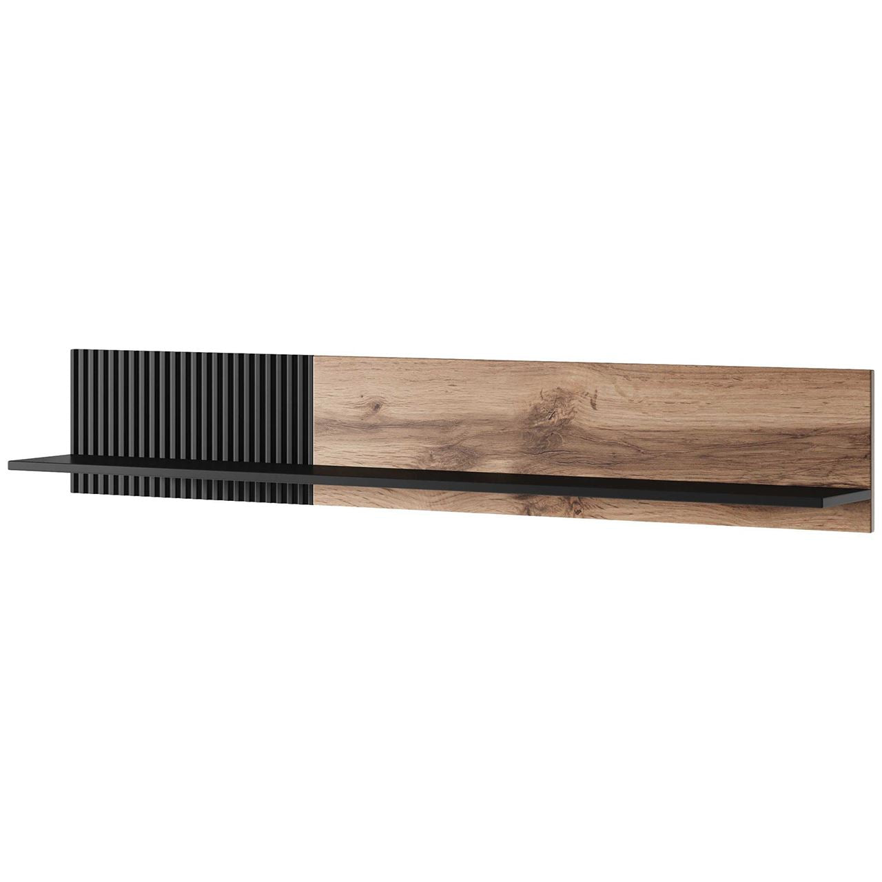 Wall shelf RANDOM P1 150 oak wotan / black