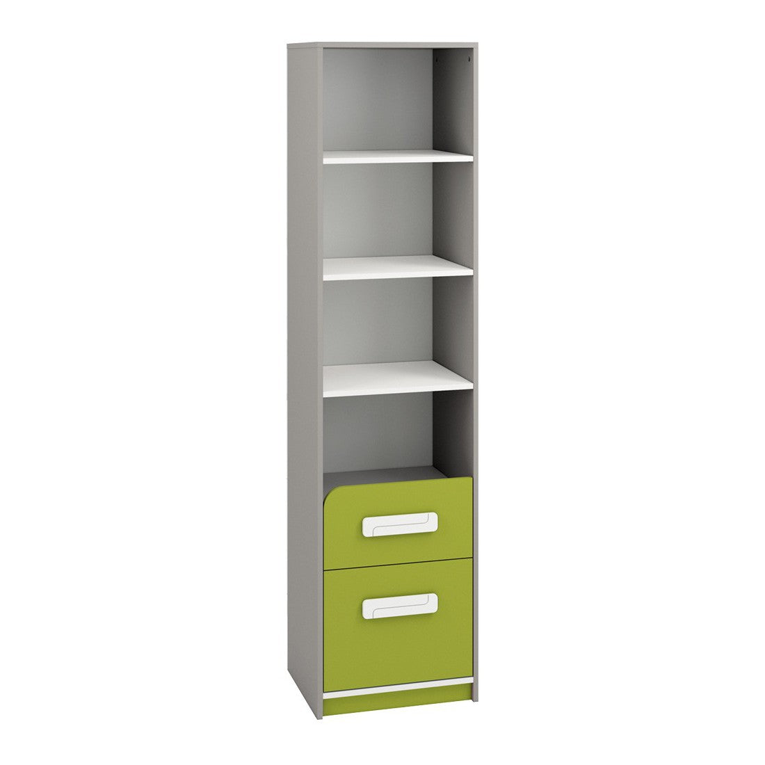 Bookshelf AIQ AQ06 50 grey platinum / white / green