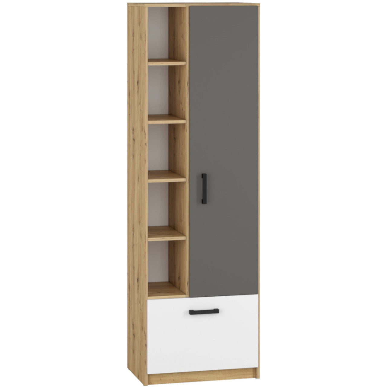 Bookcase FIJI FJ03 60 artisan oak / white / anthracite