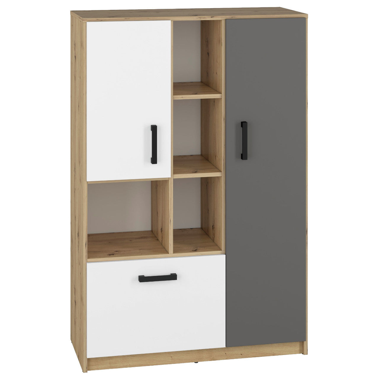 Bookcase FIJI FJ05 92 artisan oak / white / anthracite