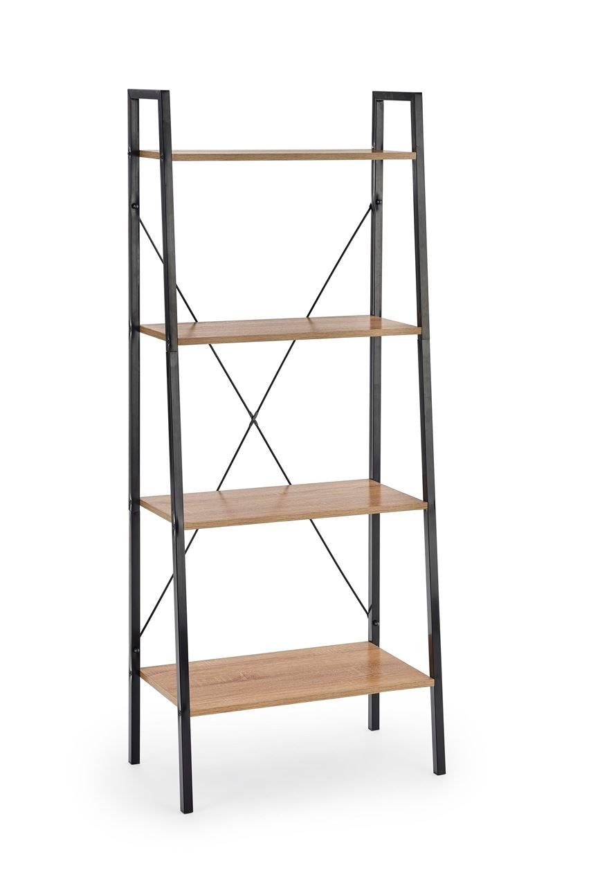 Bookshelf NARVIK REG2 black / oak sonoma