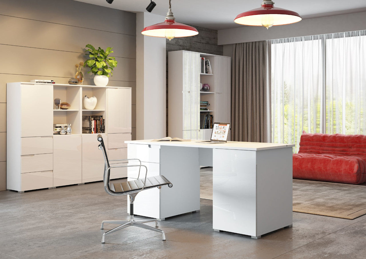 Office Furniture SELENE 1 white gloss