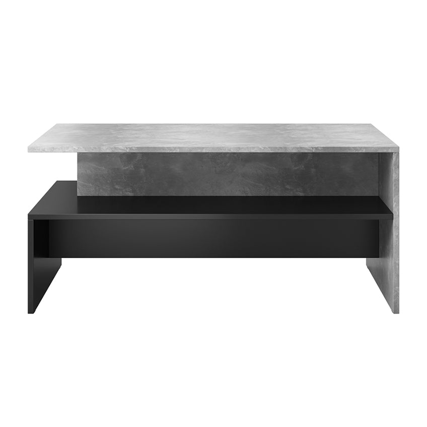 Coffee table BAROS bright concrete / black