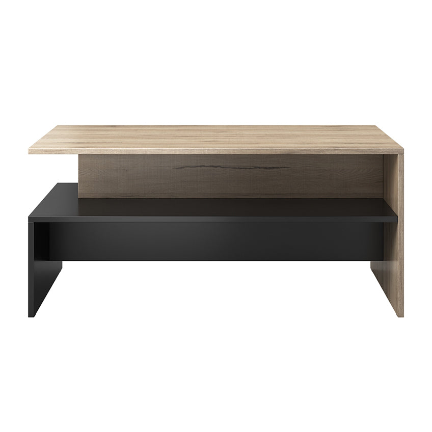 Coffee table BAROS oak san remo clear / black