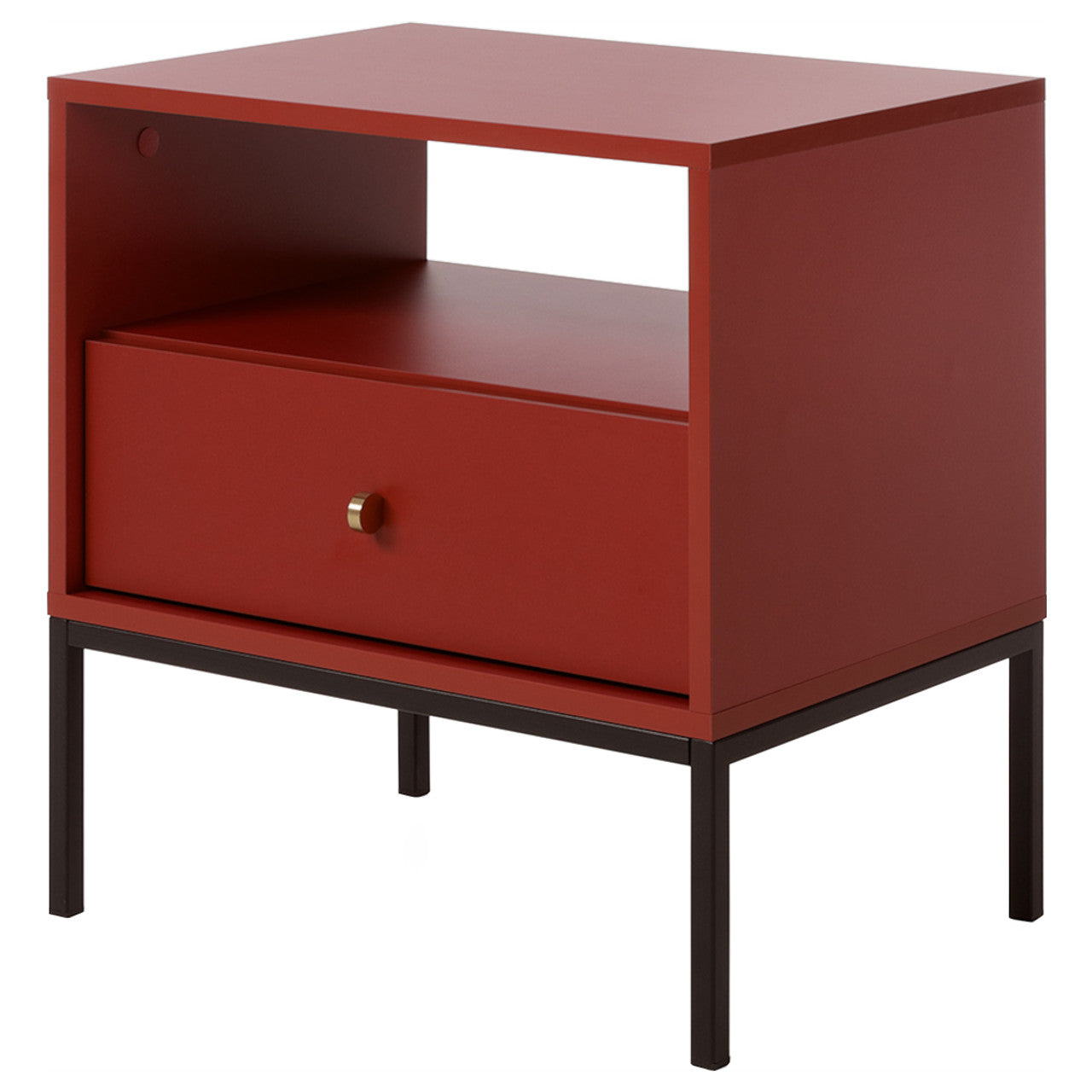 Bedside table MONO 06 dark red