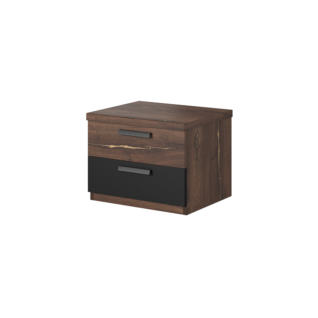 Bedside table SIGMA SG22 flagstaf oak copper / black