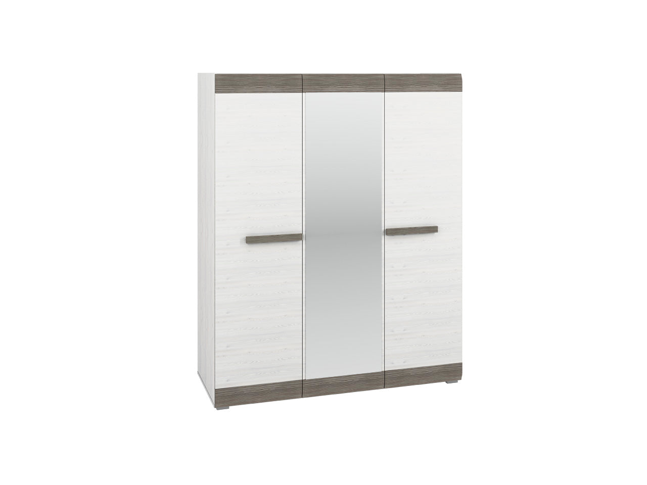 Wardrobe with mirror BLINCO BL27 163 snow pine / new grey