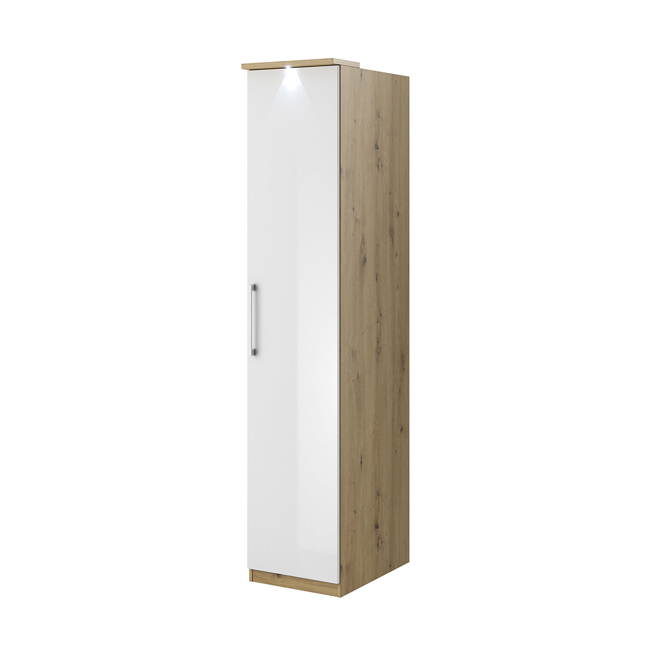 Wardrobe OPTIMA OP17 artisan oak / white gloss