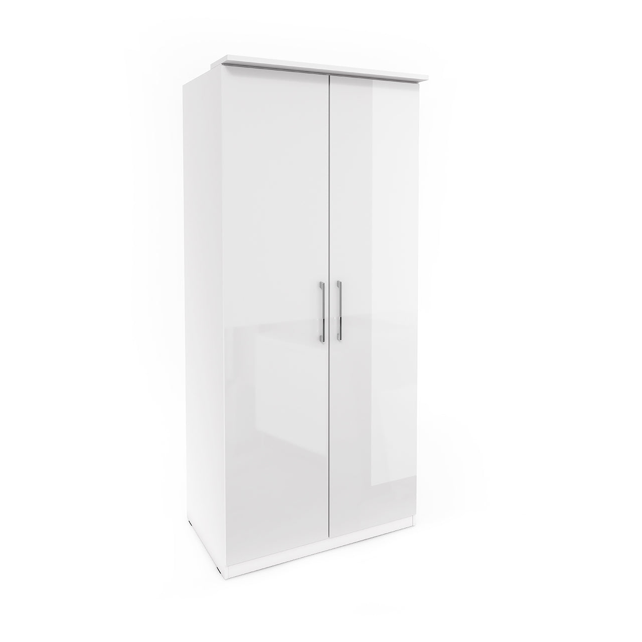 Wardrobe OPTIMA OP18 white / white gloss