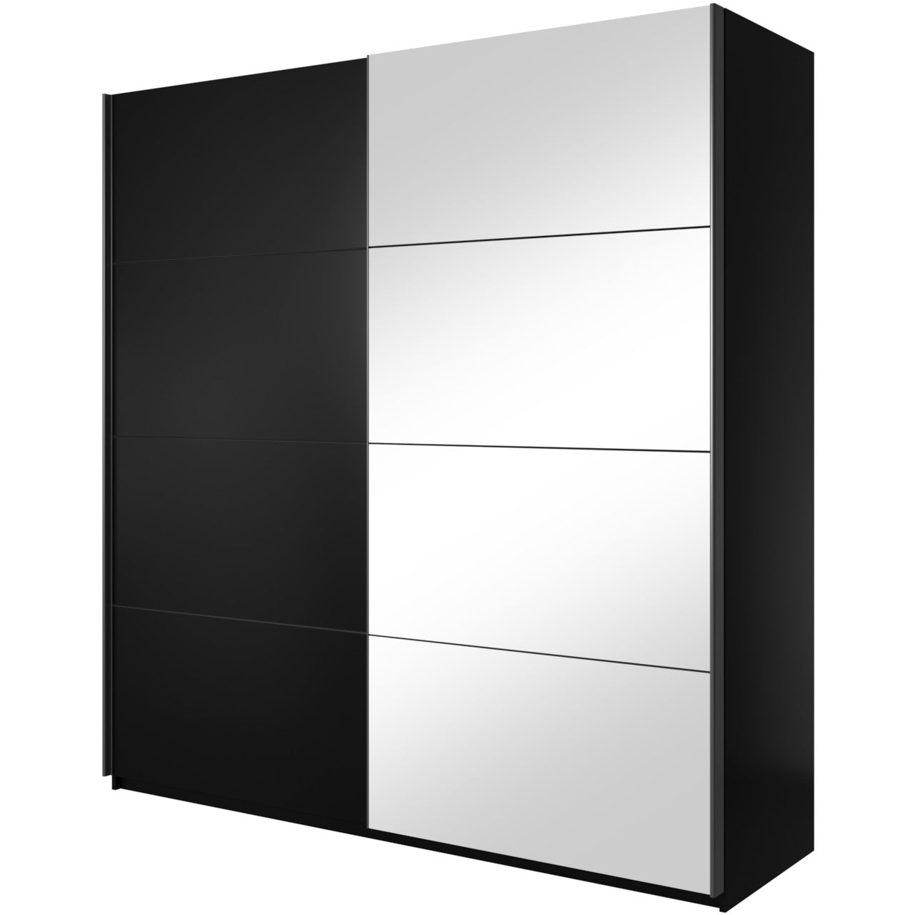 Wardrobe with mirror BETA BE56 180cm black