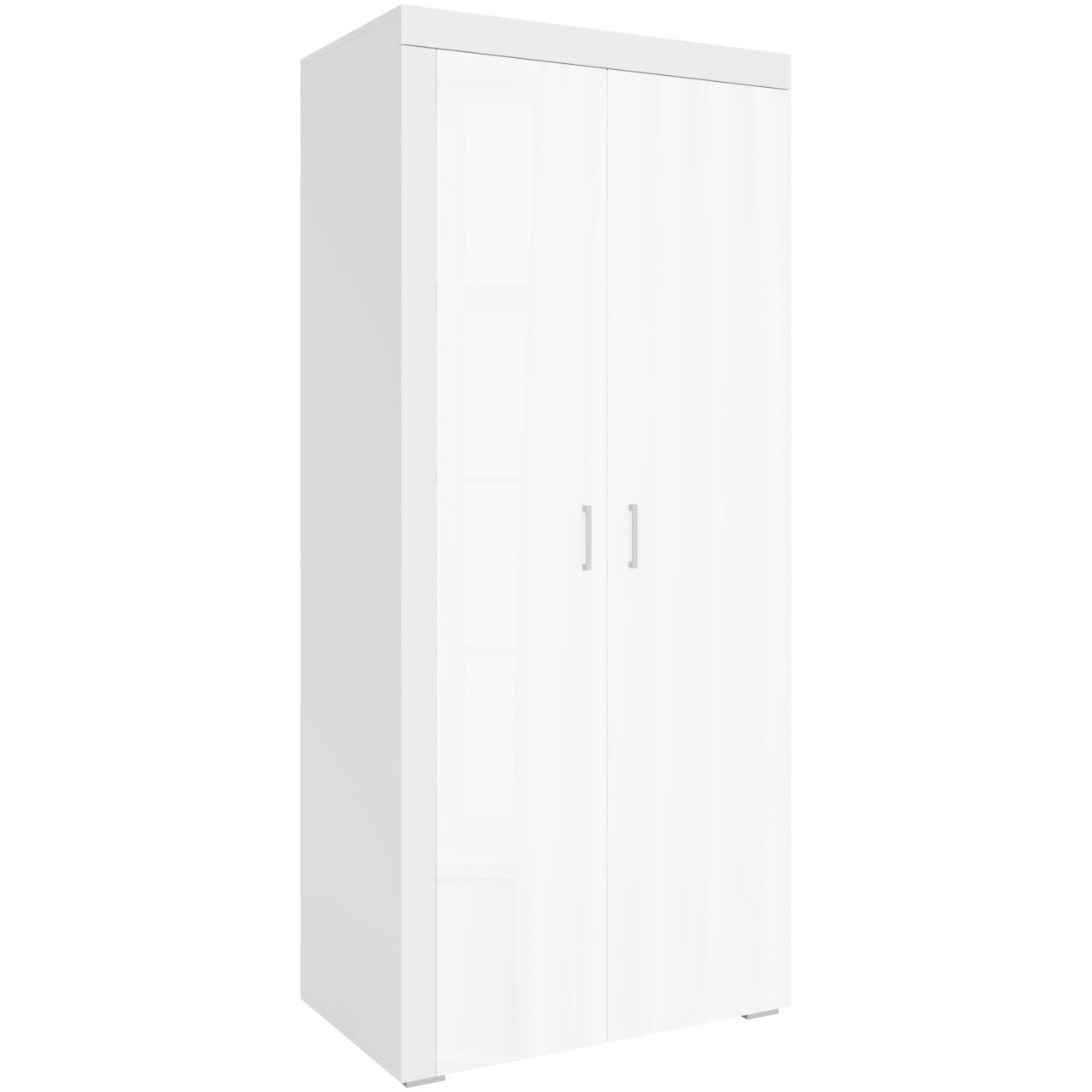 2 Door wardrobe SAMBA II SM1 white gloss