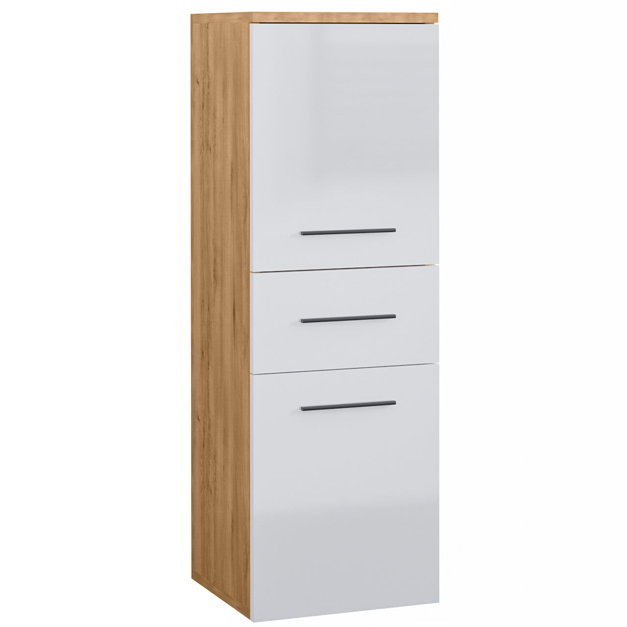 Wall Mounted Bathroom Cabinet LUPO LP3 artisan oak / white gloss