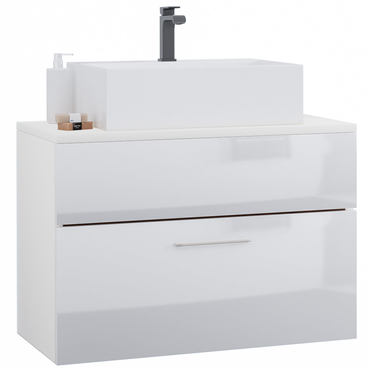 Wall Mounted Vanity Unit LUPO / TIPO LP7 white gloss