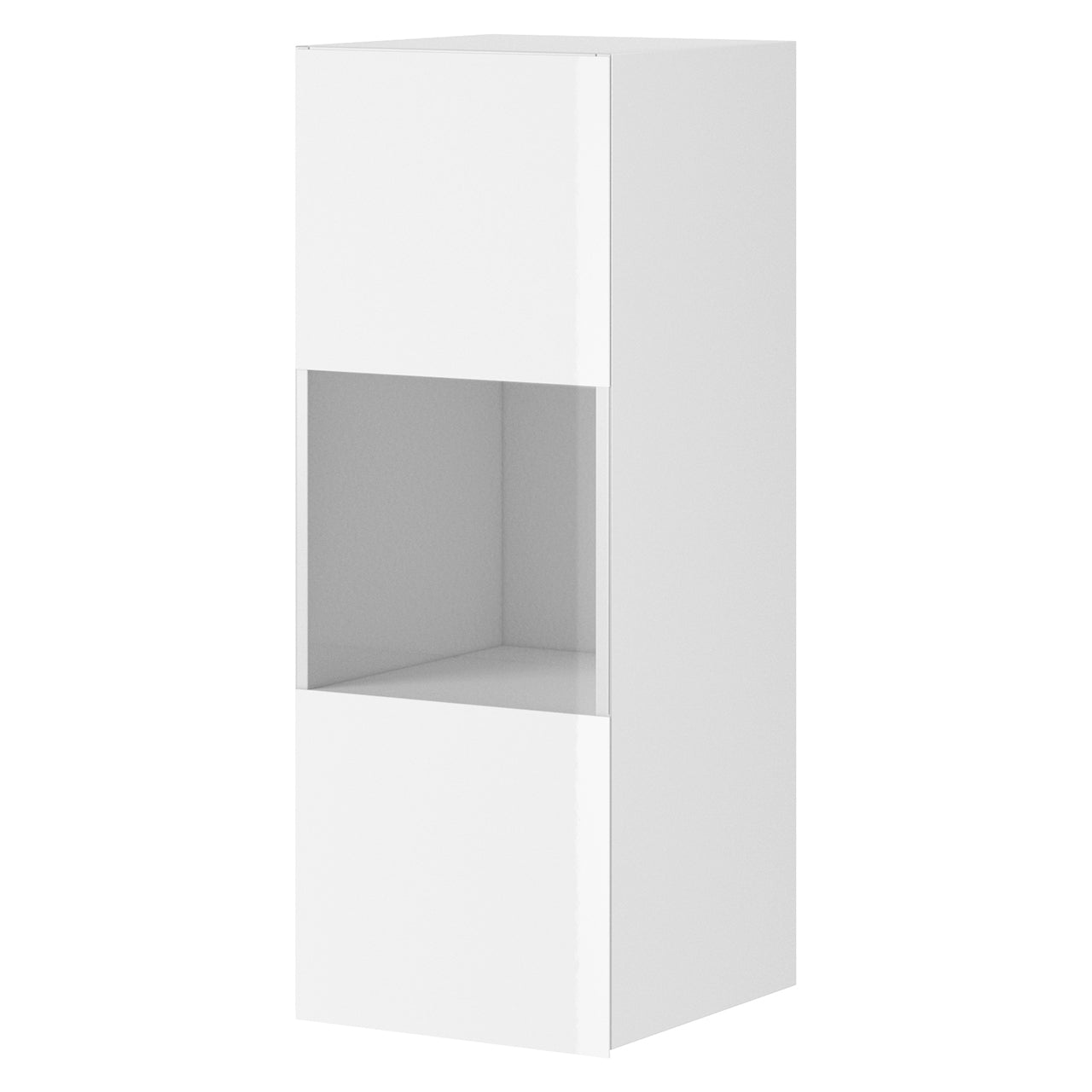 Wall mounted cabinet HELIO HE07 white / white glass