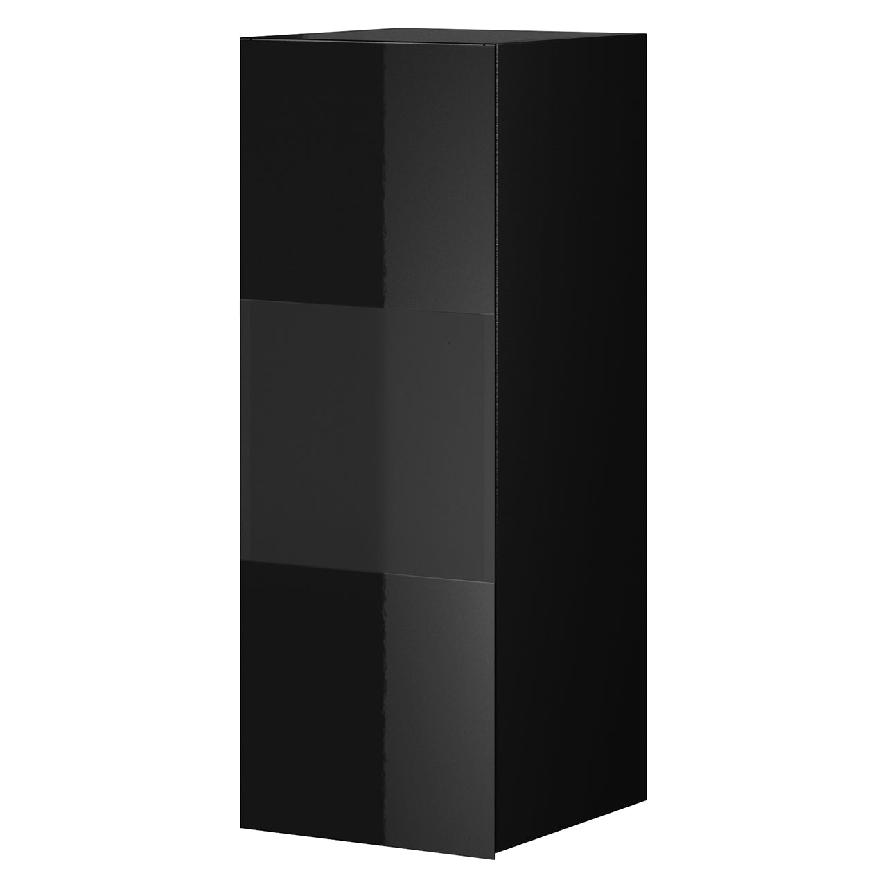 Wall mounted cabinet HELIO HE07 black / black glass