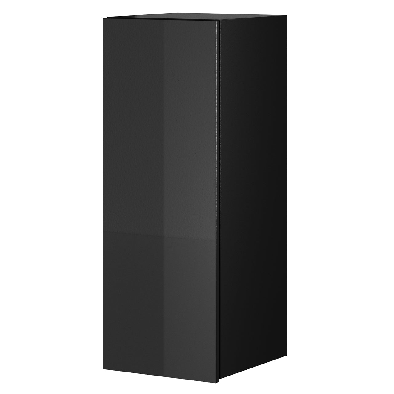 Wall mounted cabinet HELIO HE08 black / black glass