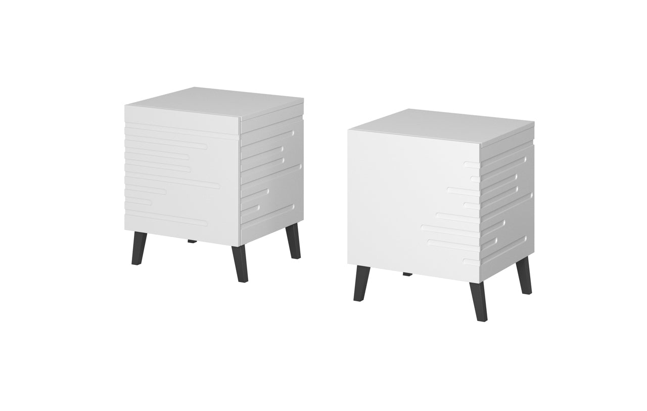 Bedside table NOVA white 2pcs