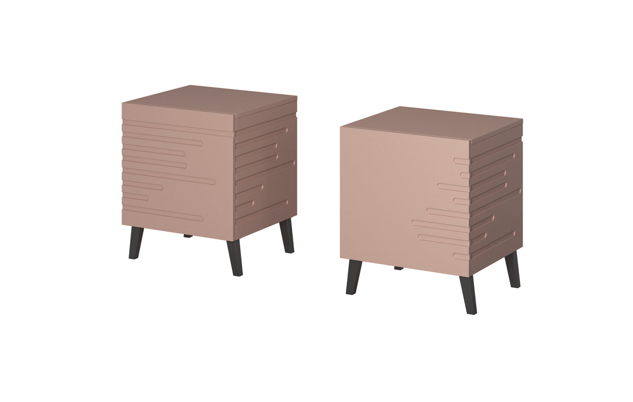 Bedside table NOVA pink 2pcs