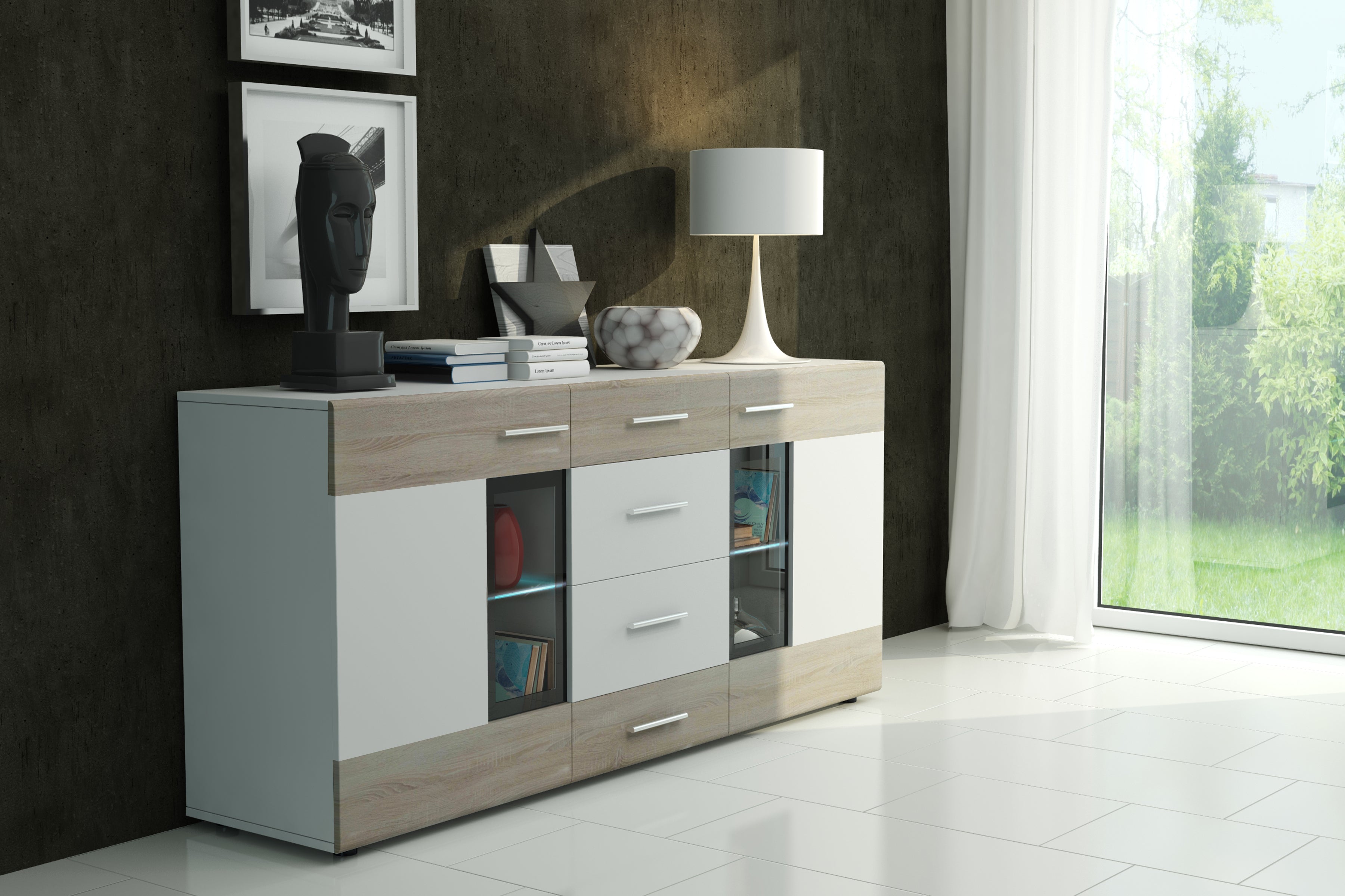 Chest of Drawers TANGO LUMIA white / sonoma