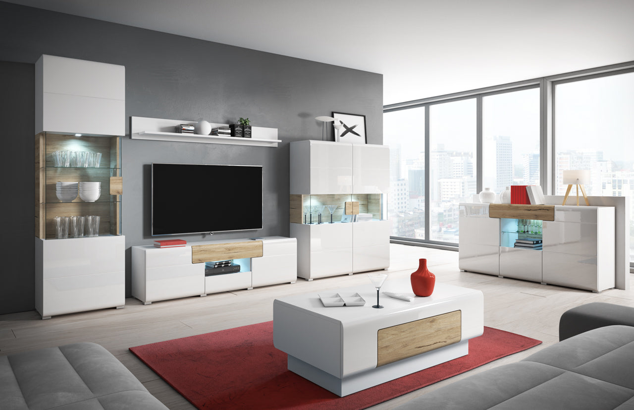 Wall Unit TOLEDO 1 san remo / white gloss